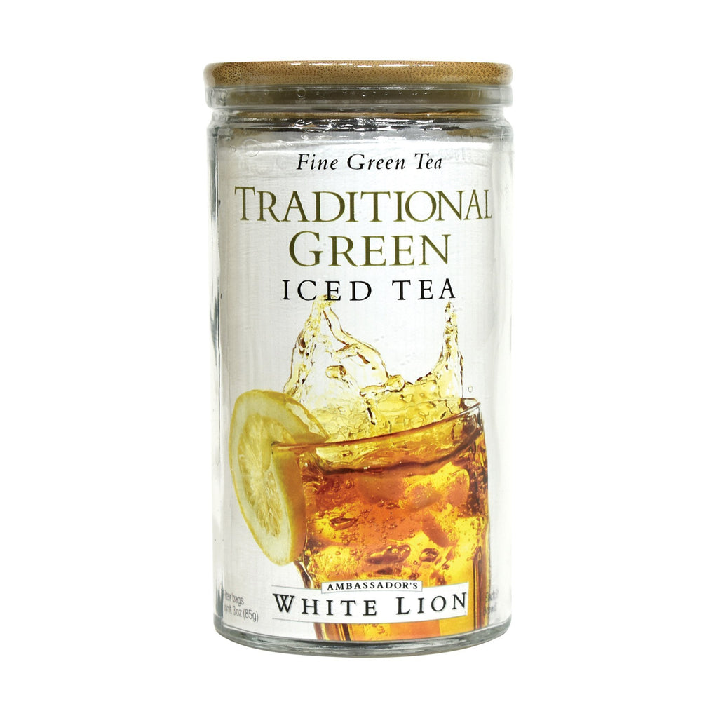White Lion Traditional Green Iced Tea, Glass Jar,  6 Count, .5 oz