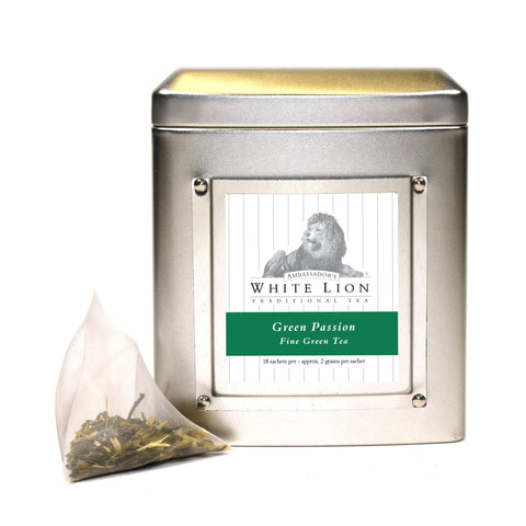 White Lion Green Passion Tea Bulk Sachet, 25 Ct. Canister