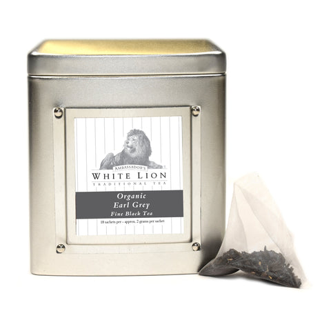 Image of White Lion Organic Earl Grey Tea Tin 18 Ct.