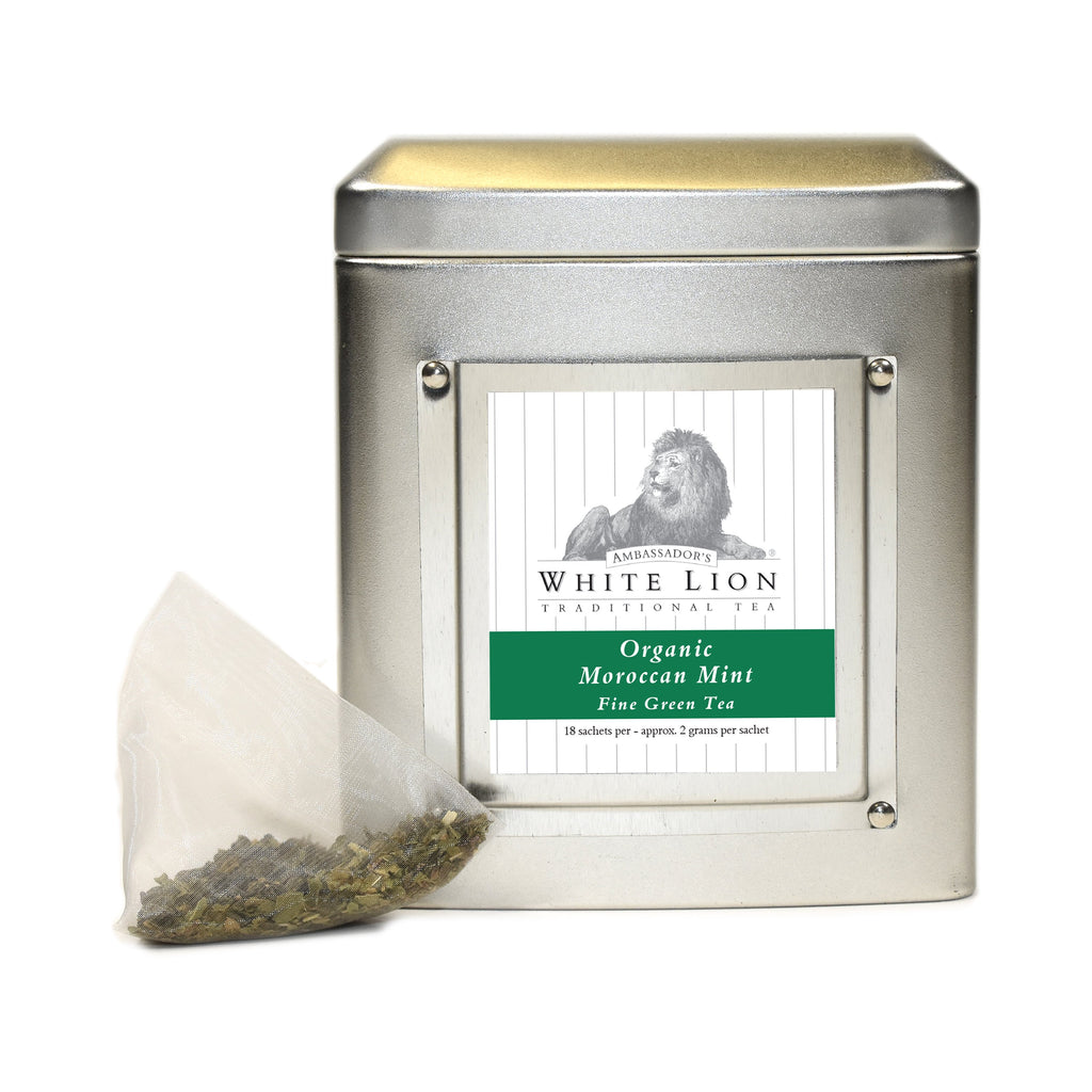 White Lion Organic Moroccan Mint Tea Tin 18 Ct.