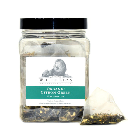Image of White Lion Organic Citron Green Tea Canister 25 Ct.