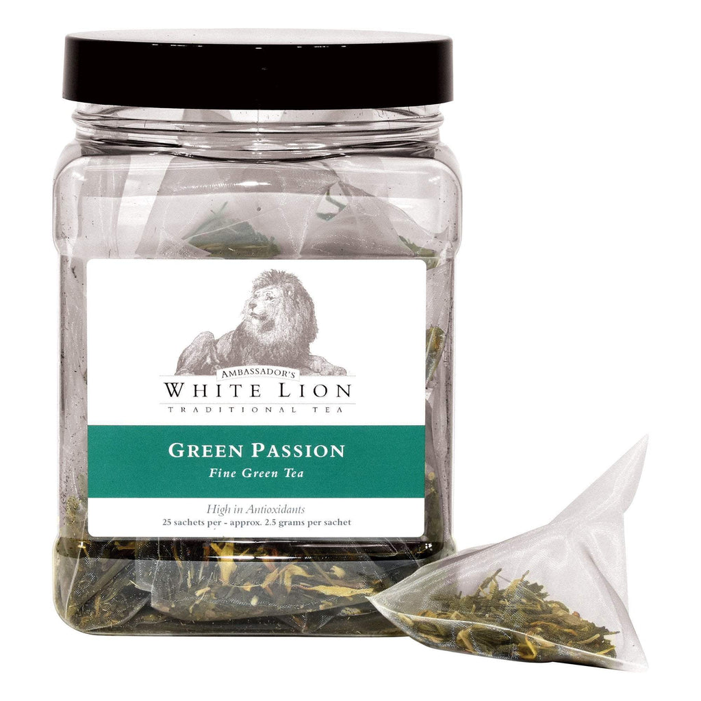 White Lion Green Passion Tea  Bulk Sachet 50 Ct. Canister